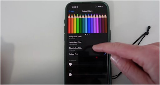 Turn On Color Filters And Select Color Tint